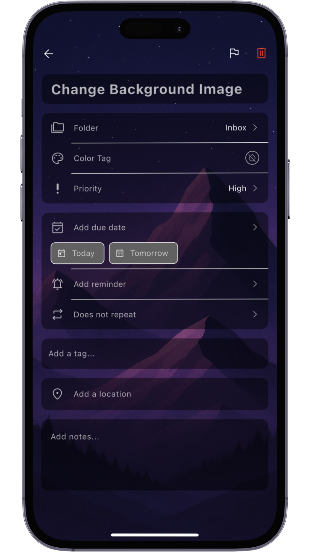 Task editor interface